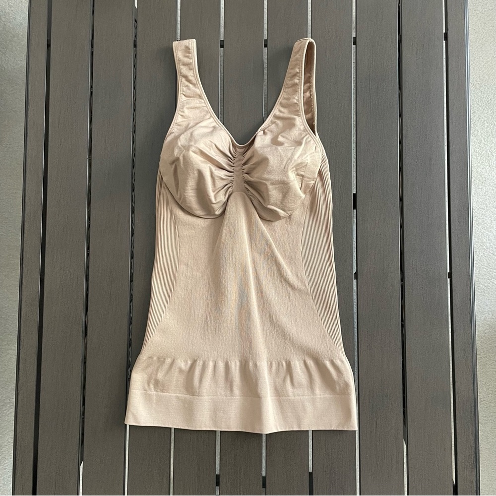 Shein Solid Ribbed Compression Shapewear Tank Top… - image 1